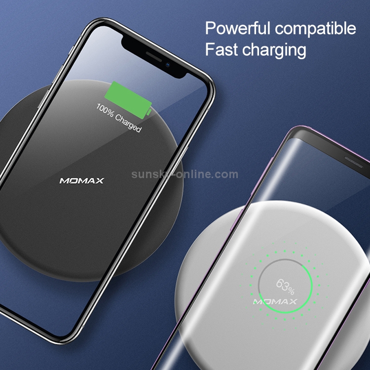 Momax Qi Standard Fast Charging Wireless Charger for iPhone / Galaxy / Huawei / Xiaomi(Silver) Momax Qi Standard Fast Charging Wireless Charger for iPhone / Galaxy / Huawei / Xiaomi(Silver)