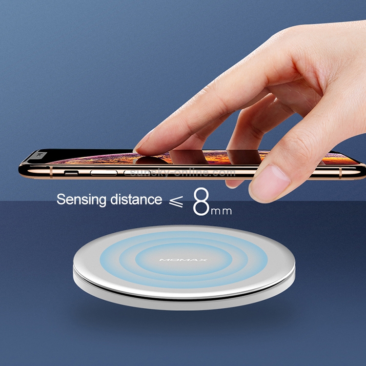 Momax Qi Standard Fast Charging Wireless Charger for iPhone / Galaxy / Huawei / Xiaomi(Silver) Momax Qi Standard Fast Charging Wireless Charger for iPhone / Galaxy / Huawei / Xiaomi(Silver)