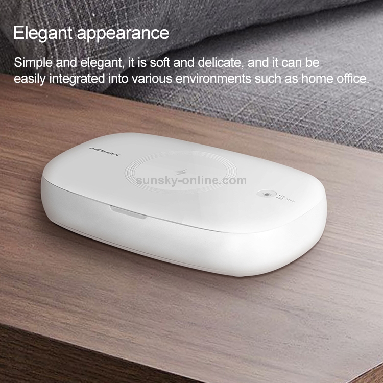 Momax 10W Qi Standard Fast Charging Wireless Charger Mobile Phone Jewelry UV Disinfection Cleaning Box Momax 10W Qi Standard Fast Charging Wireless Charger Mobile Phone Jewelry UV Disinfection Cleaning Box