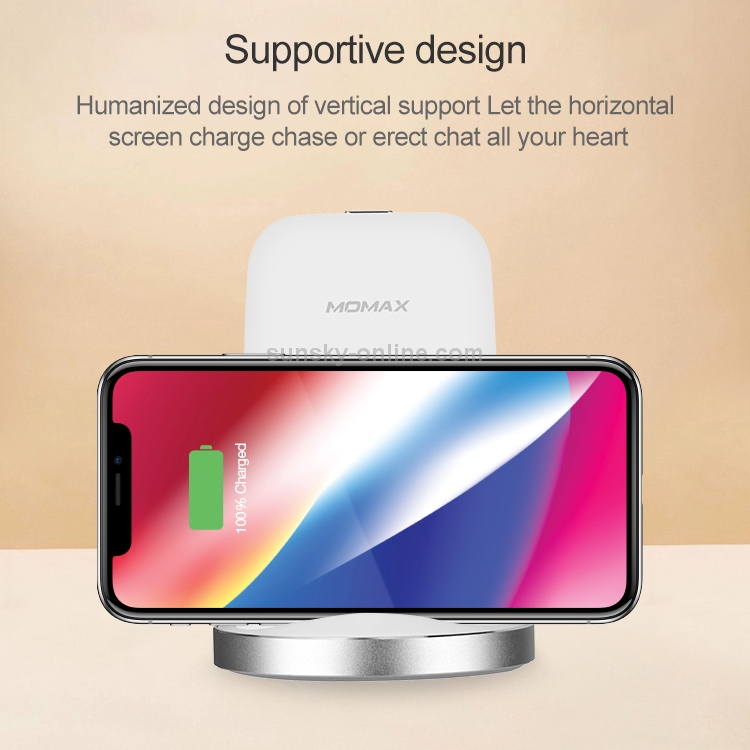 Momax 10W Qi Standard Supportive Design Double Coil Mode Fast Charging Wireless Charger (Black) Momax 10W Qi Standard Supportive Design Double Coil Mode Fast Charging Wireless Charger (Black)