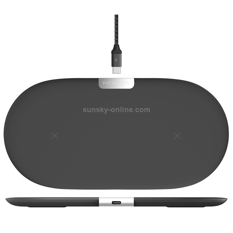 Momax 10W Qi Standard Dual Fast Charging Wireless Charger(Black) Momax 10W Qi Standard Dual Fast Charging Wireless Charger(Black)