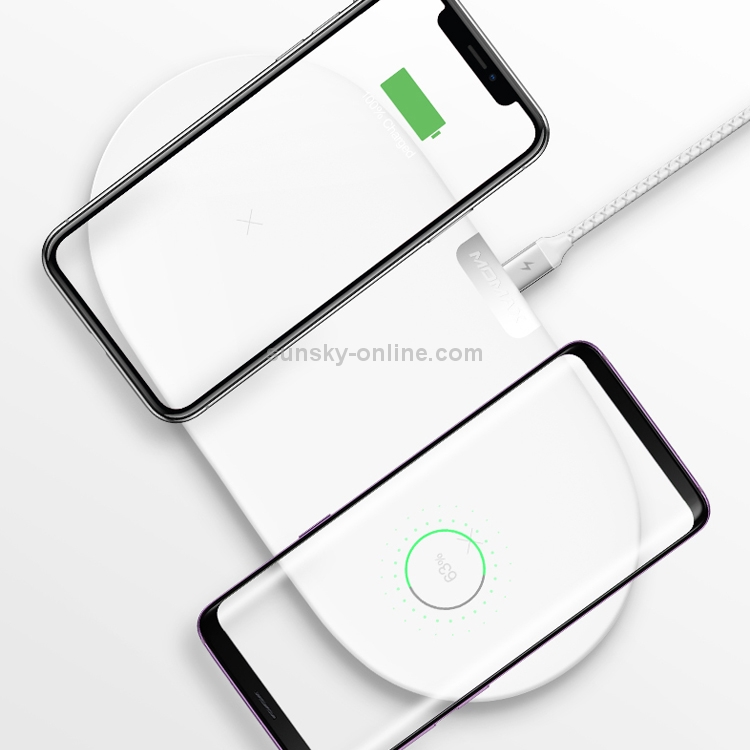 Momax 10W Qi Standard Dual Fast Charging Wireless Charger(Black) Momax 10W Qi Standard Dual Fast Charging Wireless Charger(Black)