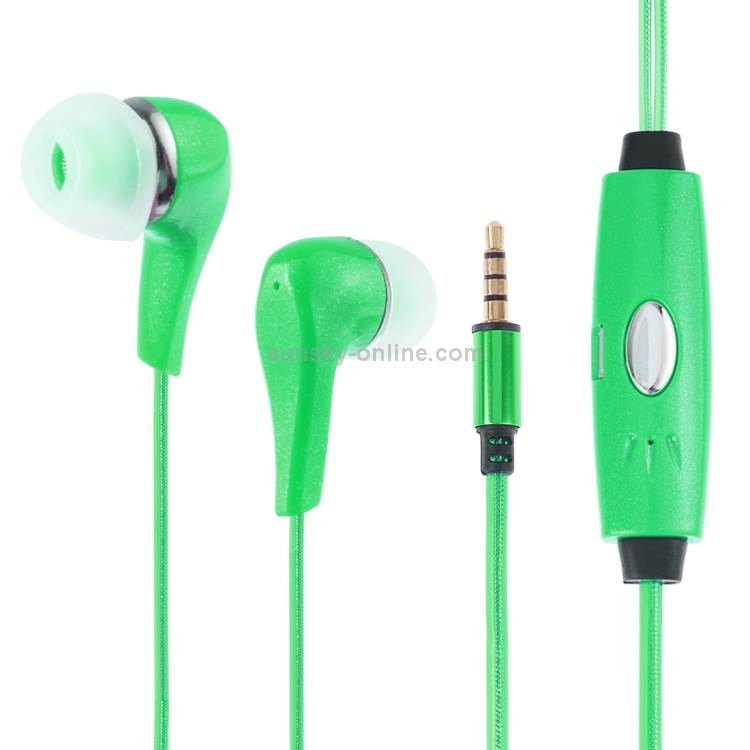 1m 3.5mm Plug Universal Stereo Visible EL Flowing Light Earphones with Mic (Green) 1m 3.5mm Plug Universal Stereo Visible EL Flowing Light Earphones with Mic (Green)