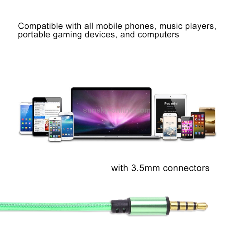 1m 3.5mm Plug Universal Stereo Visible EL Flowing Light Earphones with Mic (Green) 1m 3.5mm Plug Universal Stereo Visible EL Flowing Light Earphones with Mic (Green)