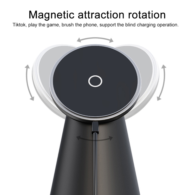 Y06 15W MagSafe Magnetic Rotatable Wireless Charger with Bracket Function (White) Y06 15W MagSafe Magnetic Rotatable Wireless Charger with Bracket Function (White)