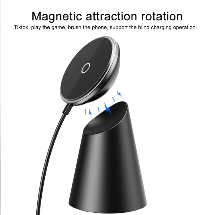 Y06 15W MagSafe Magnetic Rotatable Wireless Charger with Bracket Function (White) Y06 15W MagSafe Magnetic Rotatable Wireless Charger with Bracket Function (White)