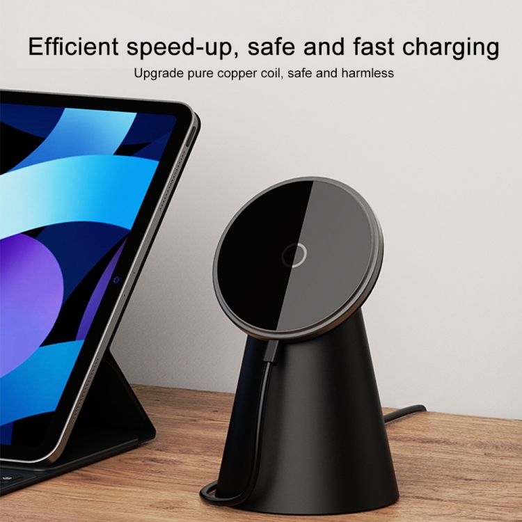 Y06 15W MagSafe Magnetic Rotatable Wireless Charger with Bracket Function (White) Y06 15W MagSafe Magnetic Rotatable Wireless Charger with Bracket Function (White)