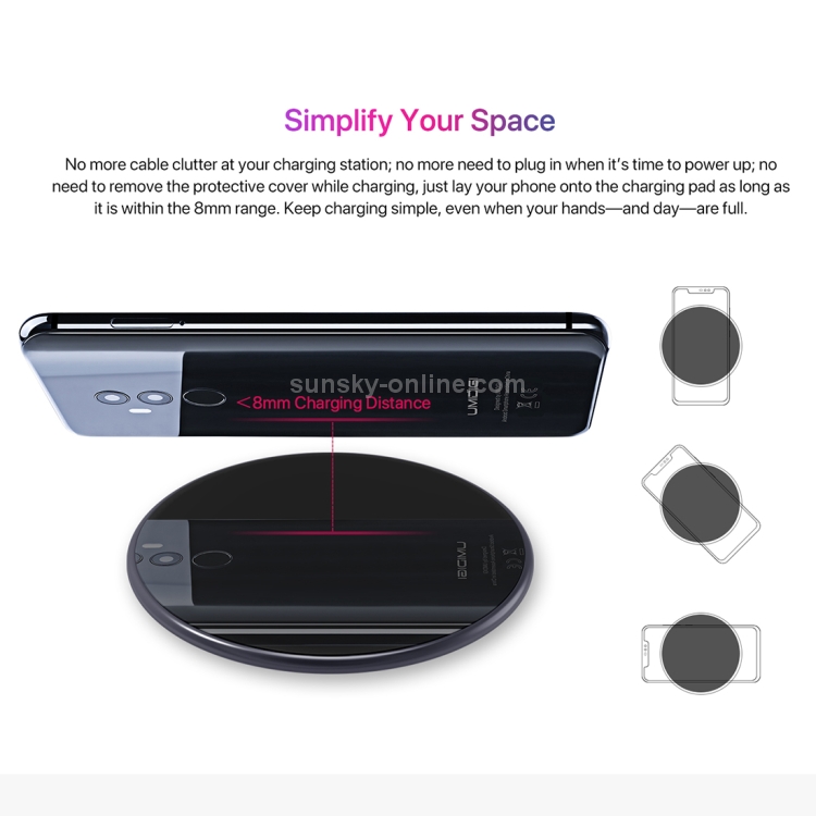 [HK Warehouse] UMIDIGI Q1 10W Fast Charging Qi Wireless Charger Pad with Data Cable