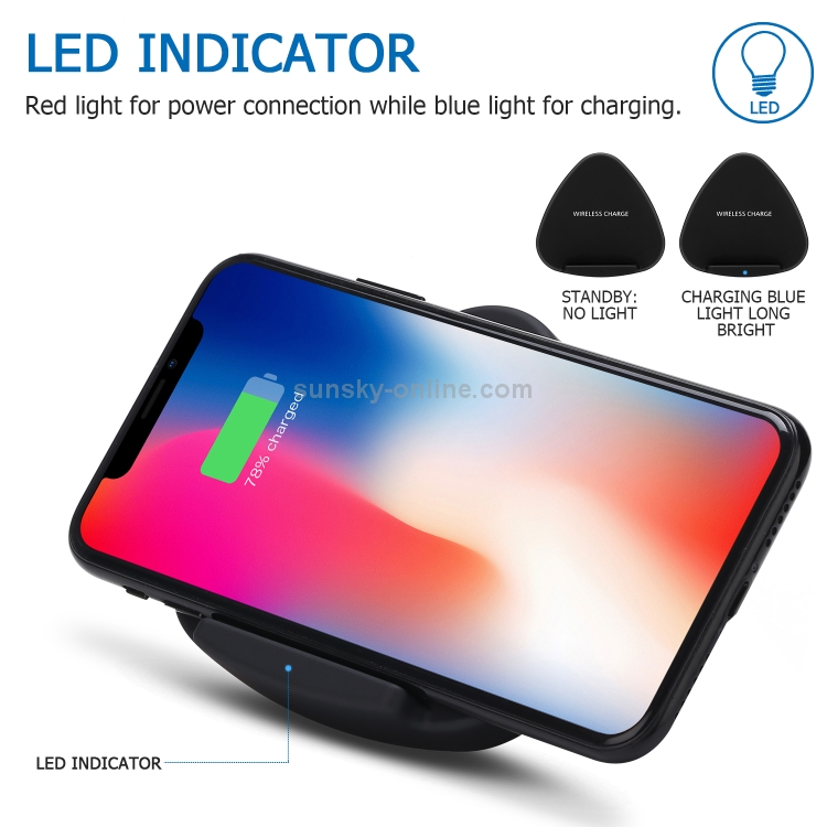 QK11 10W ABS + PC Fast Charging Qi Wireless Charger Pad(Blue) QK11 10W ABS + PC Fast Charging Qi Wireless Charger Pad(Blue)