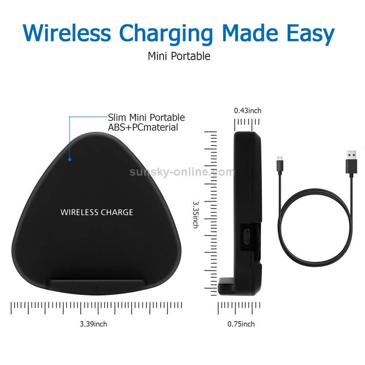 QK11 10W ABS + PC Fast Charging Qi Wireless Charger Pad(Blue) QK11 10W ABS + PC Fast Charging Qi Wireless Charger Pad(Blue)
