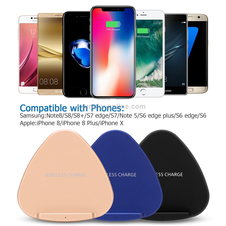 QK11 10W ABS + PC Fast Charging Qi Wireless Charger Pad(Blue) QK11 10W ABS + PC Fast Charging Qi Wireless Charger Pad(Blue)