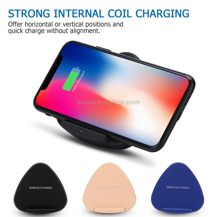 QK11 10W ABS + PC Fast Charging Qi Wireless Charger Pad(Blue) QK11 10W ABS + PC Fast Charging Qi Wireless Charger Pad(Blue)