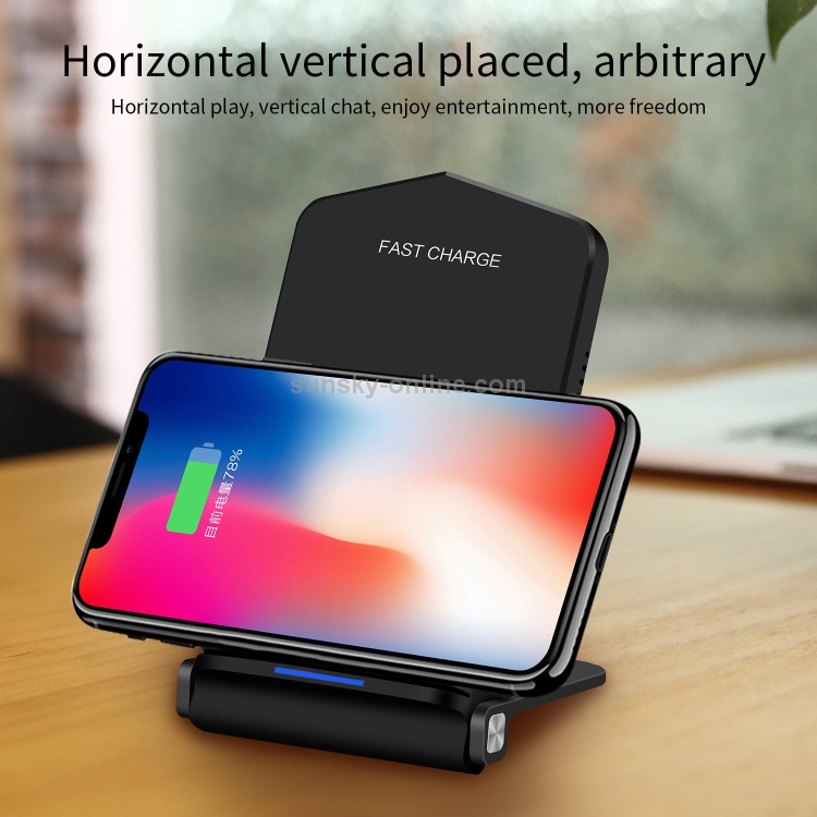 Q200 5W ABS + PC Fast Charging Qi Wireless Fold Charger Pad(Black) Q200 5W ABS + PC Fast Charging Qi Wireless Fold Charger Pad(Black)
