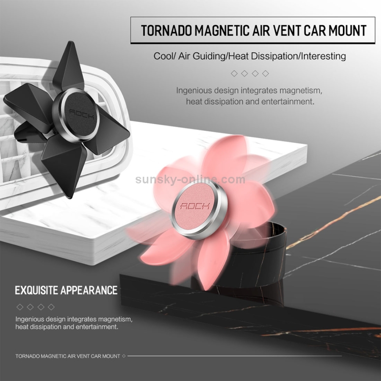 ROCK Universal Tornado Magnetic Clamp Style Air Vent Car Mount Holder ROCK Universal Tornado Magnetic Clamp Style Air Vent Car Mount Holder