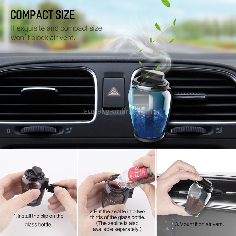 ROCK Universal Car Air Vent Clamp Style Natural Mineral Zeolite Perfume Car Interior Fragrance (Blue) ROCK Universal Car Air Vent Clamp Style Natural Mineral Zeolite Perfume Car Interior Fragrance (Blue)