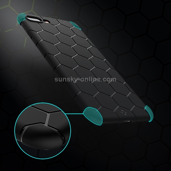 TOTUDESIGN for iPhone 8 Plus & 7 Plus Honeycomb Texture TPU Dropproof Protective Back Cover Case (Black) TOTUDESIGN for iPhone 8 Plus & 7 Plus Honeycomb Texture TPU Dropproof Protective Back Cover Case (Black)