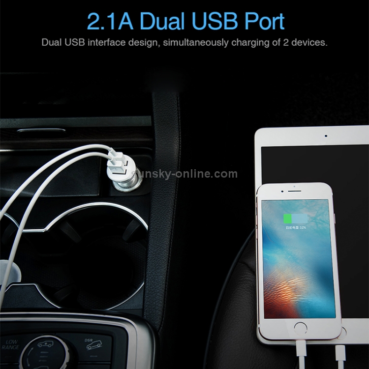 hoco Z1 2.1A Dual Ports Smart Car Charger hoco Z1 2.1A Dual Ports Smart Car Charger