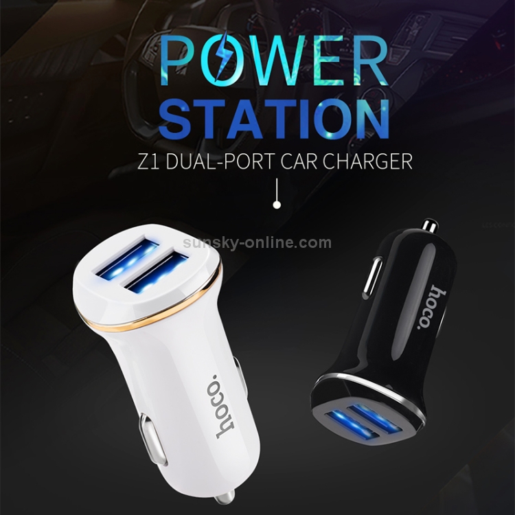 hoco Z1 2.1A Dual Ports Smart Car Charger hoco Z1 2.1A Dual Ports Smart Car Charger