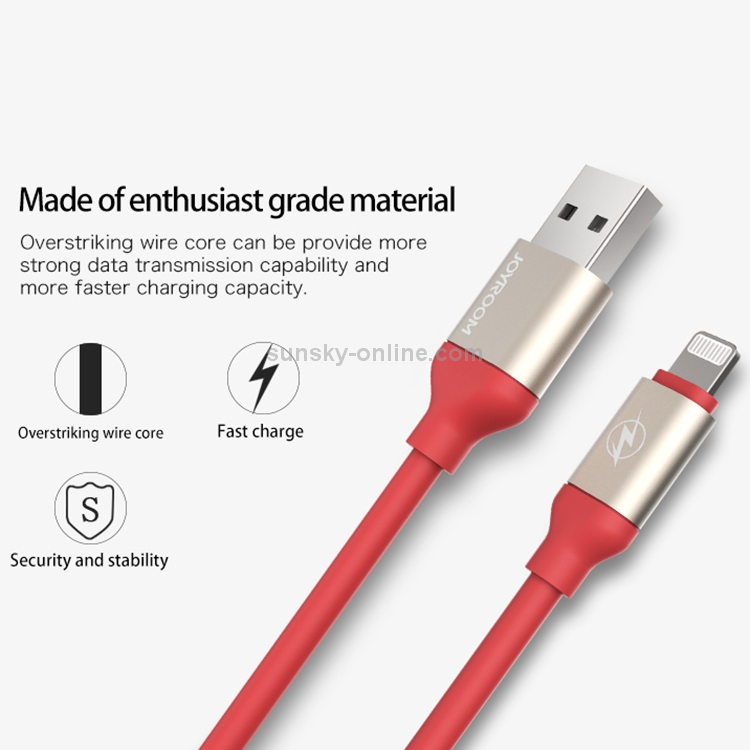 JOYROOM JR-S318 1.5m 2.1A 8 Pin to USB Data Sync Charging Cable JOYROOM JR-S318 1.5m 2.1A 8 Pin to USB Data Sync Charging Cable