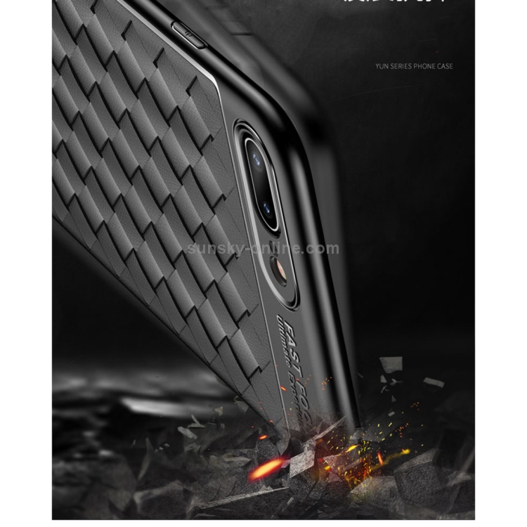 USAMS for iPhone 8 Plus & 7 Plus Weave Style TPU Breathable Soft Protective Back Case(Red) USAMS for iPhone 8 Plus & 7 Plus Weave Style TPU Breathable Soft Protective Back Case(Red)