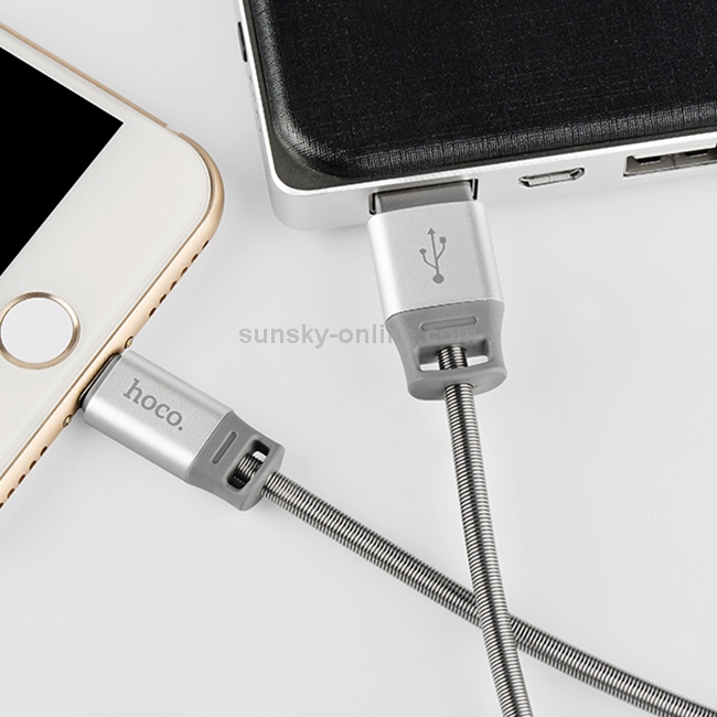 Hoco U27 Golden Shield 1.2m 8 Pin to USB Data Sync Charging Cable Hoco U27 Golden Shield 1.2m 8 Pin to USB Data Sync Charging Cable