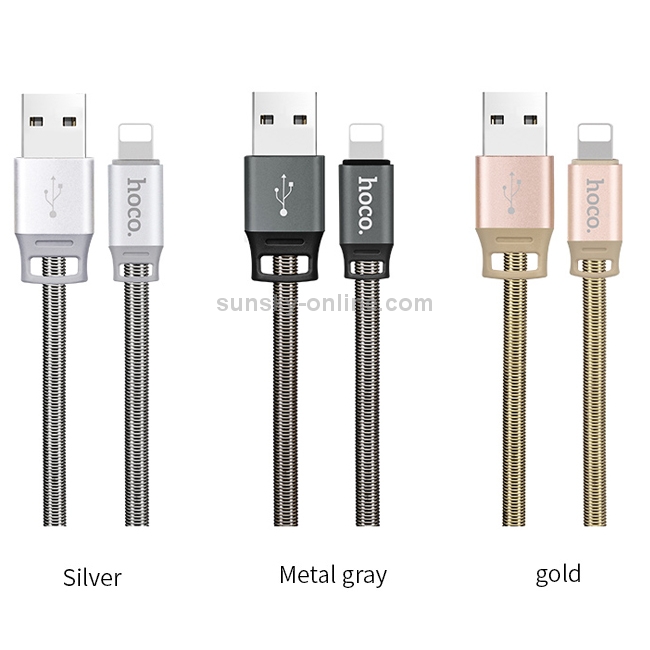 Hoco U27 Golden Shield 1.2m 8 Pin to USB Data Sync Charging Cable Hoco U27 Golden Shield 1.2m 8 Pin to USB Data Sync Charging Cable