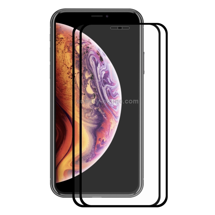 For iPhone XS Max 2pcs ENKAY Hat-Prince 0.2mm 9H 2.5D Full Screen Tempered Glass Film(Black) For iPhone XS Max 2pcs ENKAY Hat-Prince 0.2mm 9H 2.5D Full Screen Tempered Glass Film(Black)