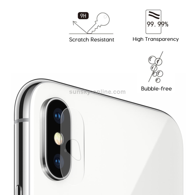 For iPhone X / XS ENKAY Hat-Prince 0.2mm 9H 2.15D Rear Camera Lens Tempered Glass Film For iPhone X / XS ENKAY Hat-Prince 0.2mm 9H 2.15D Rear Camera Lens Tempered Glass Film
