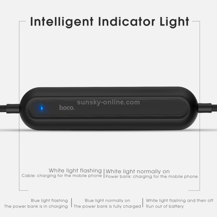hoco U22 1.2m U Bei Power Bank with 8 Pin Cable hoco U22 1.2m U Bei Power Bank with 8 Pin Cable