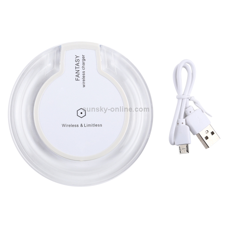 FANTASY 5V 1A Output Qi Standard Ultra-thin Wireless Charger with Charging Indicator, Support QI Standard Phones(White) FANTASY 5V 1A Output Qi Standard Ultra-thin Wireless Charger with Charging Indicator, Support QI Standard Phones(White)