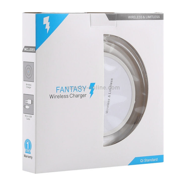 FANTASY 5V 1A Output Qi Standard Ultra-thin Wireless Charger with Charging Indicator, Support QI Standard Phones(White) FANTASY 5V 1A Output Qi Standard Ultra-thin Wireless Charger with Charging Indicator, Support QI Standard Phones(White)