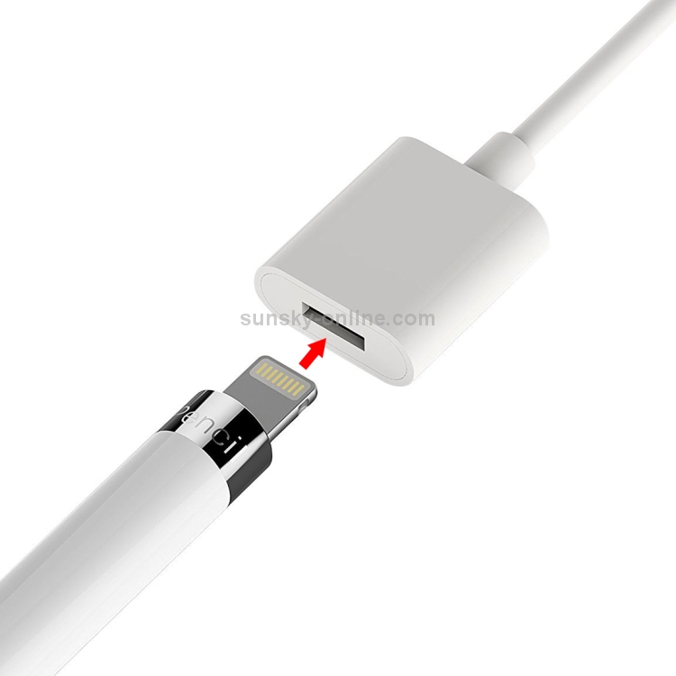 Cable de carga Apple Pencil de 1 m para iPad Pro (blanco) - 3