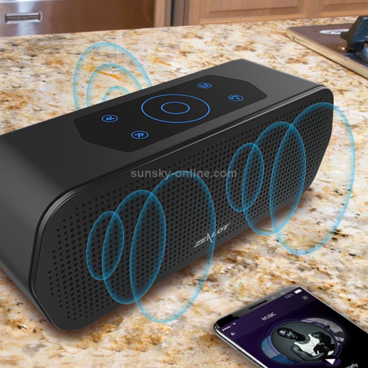 ZEALOT S20 IPX5 Waterproof Dustproof 3D Surround Bass Stereo Touch Control Bluetooth Speaker, Support TF Card, AUX ZEALOT S20 IPX5 Waterproof Dustproof 3D Surround Bass Stereo Touch Control Bluetooth Speaker, Support TF Card, AUX