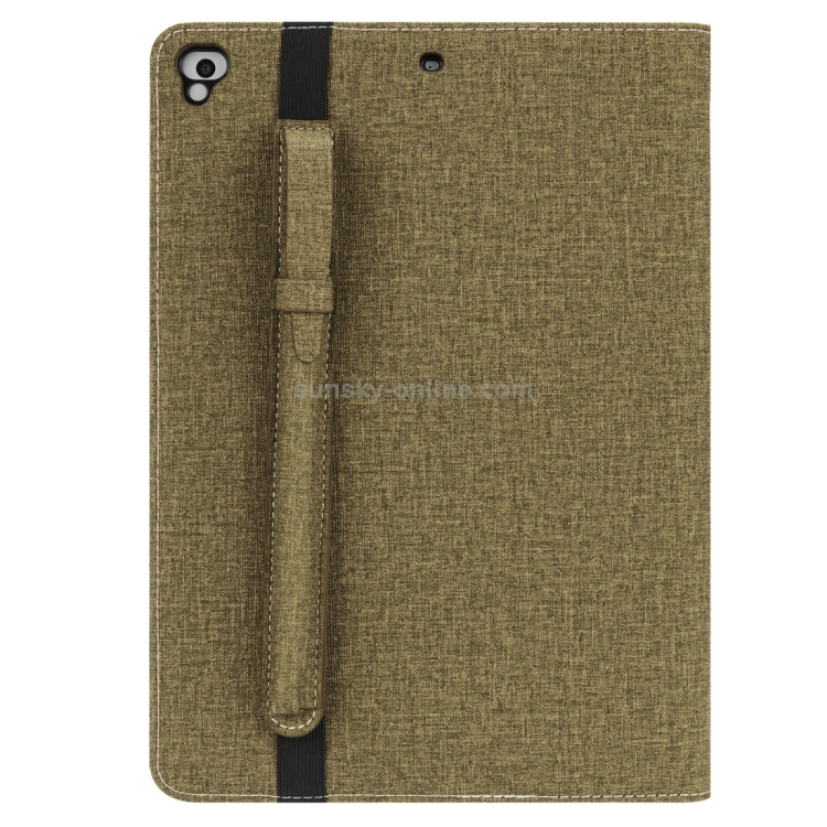 Cloth Pattern PU Case for iPad 9.7 inch (2018) & (2017) & (2016) & iPad Air 2 & iPad Air, with Card Slot & Pen Groove(Gold) Cloth Pattern PU Case for iPad 9.7 inch (2018) & (2017) & (2016) & iPad Air 2 & iPad Air, with Card Slot & Pen Groove(Gold)