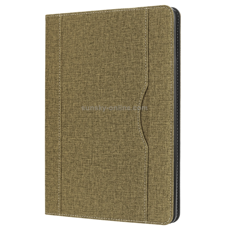 Cloth Pattern PU Case for iPad 9.7 inch (2018) & (2017) & (2016) & iPad Air 2 & iPad Air, with Card Slot & Pen Groove(Gold) Cloth Pattern PU Case for iPad 9.7 inch (2018) & (2017) & (2016) & iPad Air 2 & iPad Air, with Card Slot & Pen Groove(Gold)