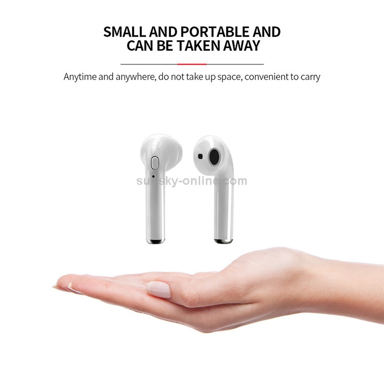 [US Warehouse] i7S TWS Universal Dual Wireless Bluetooth 5.0 Earbuds Stereo Headset In-Ear Earphone with Charging Box, Automatic Dual Ears Pairing