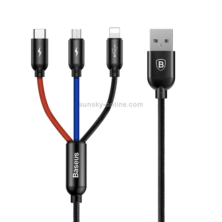 Baseus Trenzada Micro USB Cable De Sincronización Datos Carga Rápida Para Samsung Android HTC 