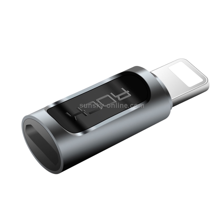 ROCK 2.1A Portable USB-C/Type-C to 8 Pin Audio Converter Earphone Adapter ROCK 2.1A Portable USB-C/Type-C to 8 Pin Audio Converter Earphone Adapter