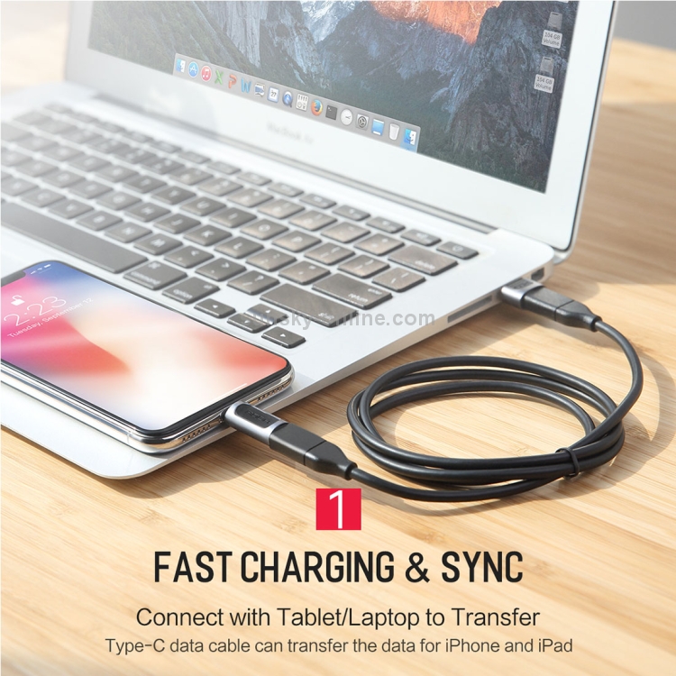 ROCK 2.1A Portable USB-C/Type-C to 8 Pin Audio Converter Earphone Adapter ROCK 2.1A Portable USB-C/Type-C to 8 Pin Audio Converter Earphone Adapter