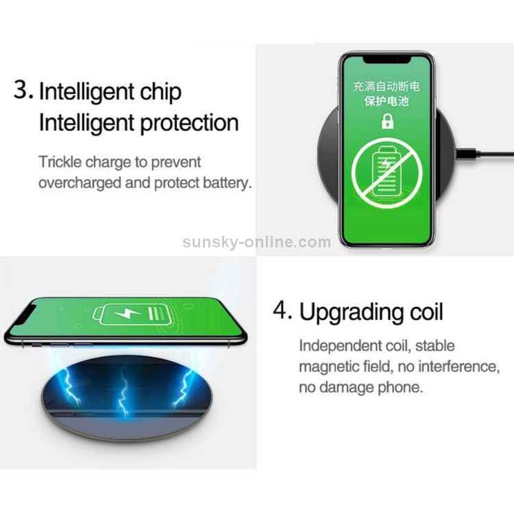 HAMTOD HM6 5W Fast Charging ABS Pad Qi Standard Wireless Charger HAMTOD HM6 5W Fast Charging ABS Pad Qi Standard Wireless Charger