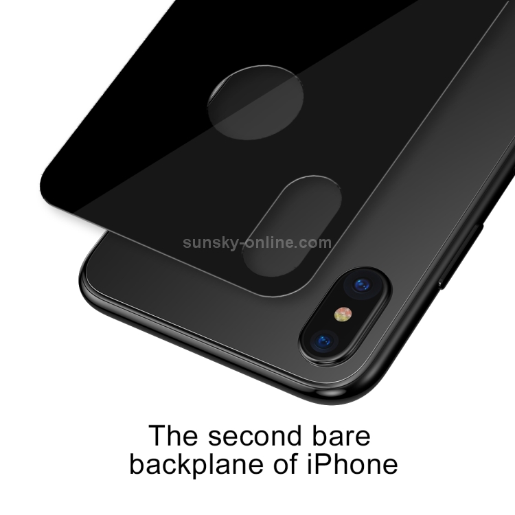 For iPhone X / XS Baseus 0.3mm Full Coverage Curved Screen Tempered Glass Back Screen Film(Black) For iPhone X / XS Baseus 0.3mm Full Coverage Curved Screen Tempered Glass Back Screen Film(Black)