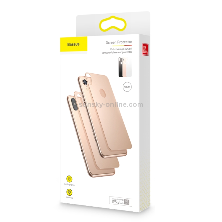 For iPhone X / XS Baseus 0.3mm Full Coverage Curved Screen Tempered Glass Back Screen Film(Black) For iPhone X / XS Baseus 0.3mm Full Coverage Curved Screen Tempered Glass Back Screen Film(Black)