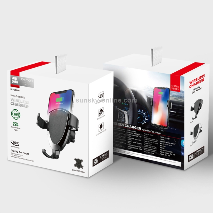 JOYROOM HL-ZS006 Shield Series 10W Clamping Gravity Holder Car Air Vent Mount Wireless Charger JOYROOM HL-ZS006 Shield Series 10W Clamping Gravity Holder Car Air Vent Mount Wireless Charger