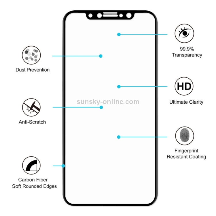 For iPhone X / XS ENKAY Hat-Prince 0.2mm 9H 3D Full Screen Carbon Fiber Tempered Glass Film(Black) For iPhone X / XS ENKAY Hat-Prince 0.2mm 9H 3D Full Screen Carbon Fiber Tempered Glass Film(Black)