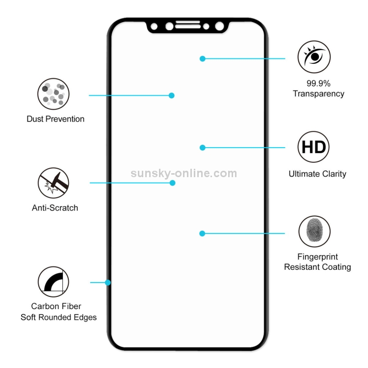 For iPhone X / XS 5pcs ENKAY Hat-Prince 0.2mm 9H 3D Full Screen Carbon Fiber Tempered Glass Film(Black) For iPhone X / XS 5pcs ENKAY Hat-Prince 0.2mm 9H 3D Full Screen Carbon Fiber Tempered Glass Film(Black)