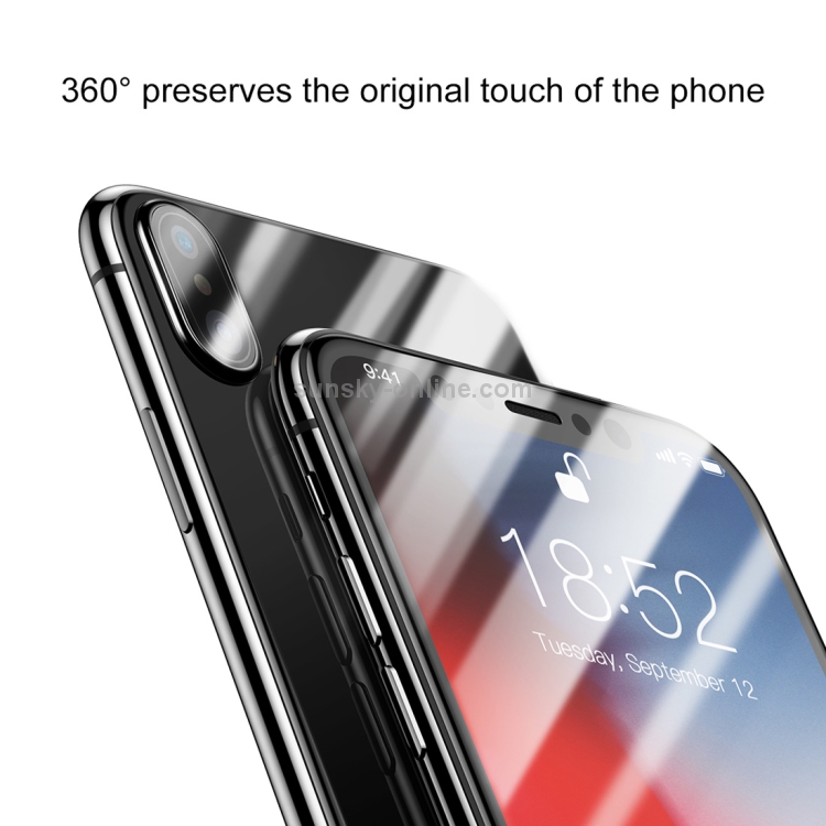 For iPhone XS Max Baseus 0.3mm 9H Full Screen Tempered Glass Film Set Front Film 0.3mm Black Trim + Back Film 0.3mm Black Trim(Black) For iPhone XS Max Baseus 0.3mm 9H Full Screen Tempered Glass Film Set Front Film 0.3mm Black Trim + Back Film 0.3mm Black Trim(Black)