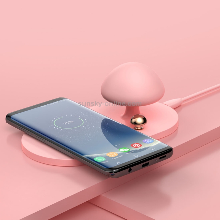 Baseus Desktop 10W Max Wireless Charger Pad with Mushroom Night Light Baseus Desktop 10W Max Wireless Charger Pad with Mushroom Night Light