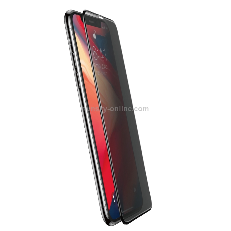 For iPhone 11 Pro Max / XS Max Baseus 0.23mm Privacy Anti-glare Crack-resistant Edges Curved Full Screen Tempered Glass Film(Black) For iPhone 11 Pro Max / XS Max Baseus 0.23mm Privacy Anti-glare Crack-resistant Edges Curved Full Screen Tempered Glass Film(Black)
