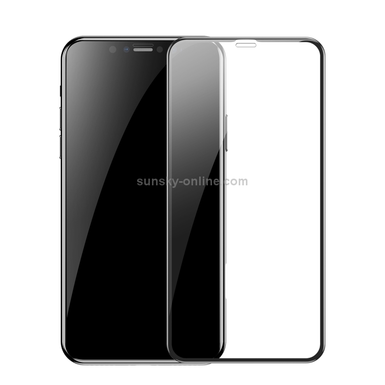 For iPhone 11 Pro Max / XS Max Baseus 0.23mm Crack-resistant Edges Curved Full Screen Tempered Glass Film(Black) For iPhone 11 Pro Max / XS Max Baseus 0.23mm Crack-resistant Edges Curved Full Screen Tempered Glass Film(Black)
