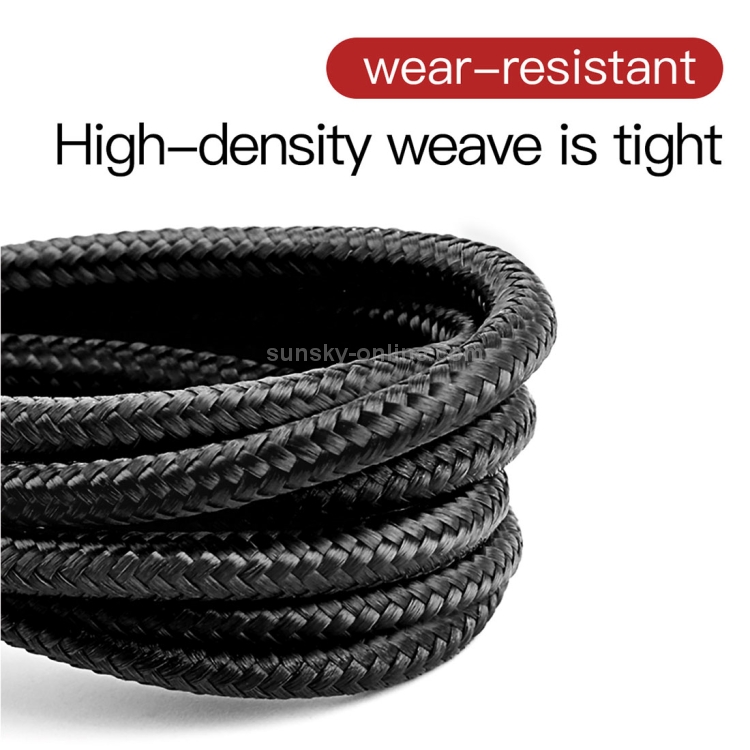 Baseus 2.4A 1m USB to 8 Pin High Density Nylon Weave USB Cable for iPhone, iPad Baseus 2.4A 1m USB to 8 Pin High Density Nylon Weave USB Cable for iPhone, iPad